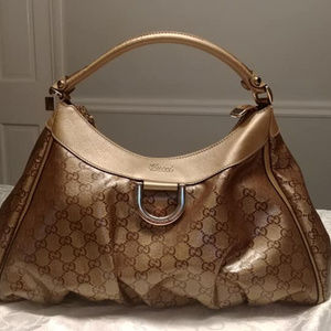Gucci Crystal Hobo D Ring Bag